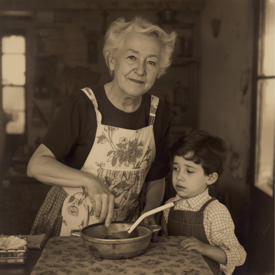 La famiglia a la mesa
